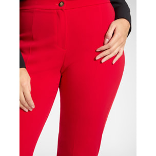 Elena Mirò - Pantaloni dritti in cady - Rosso
