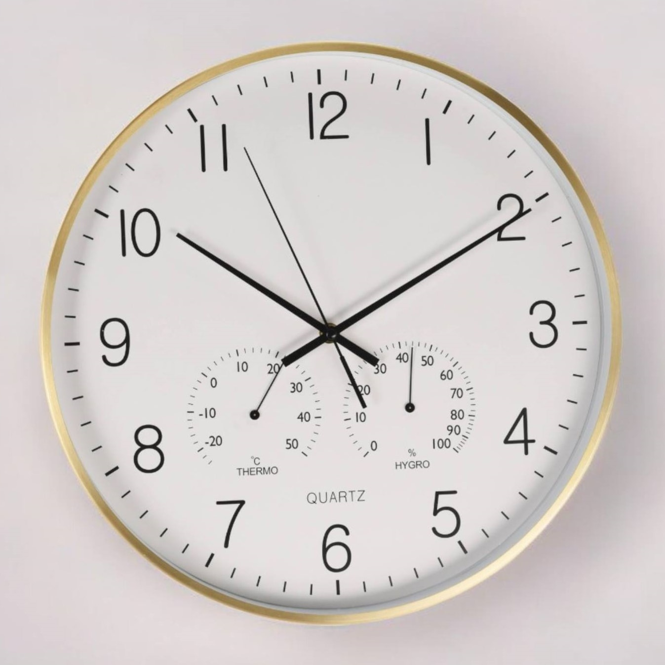 Well home reloj de pared formato redondo color blanco ø38x4,2cm