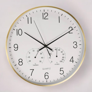 Well home reloj de pared formato redondo color blanco ø38x4,2cm