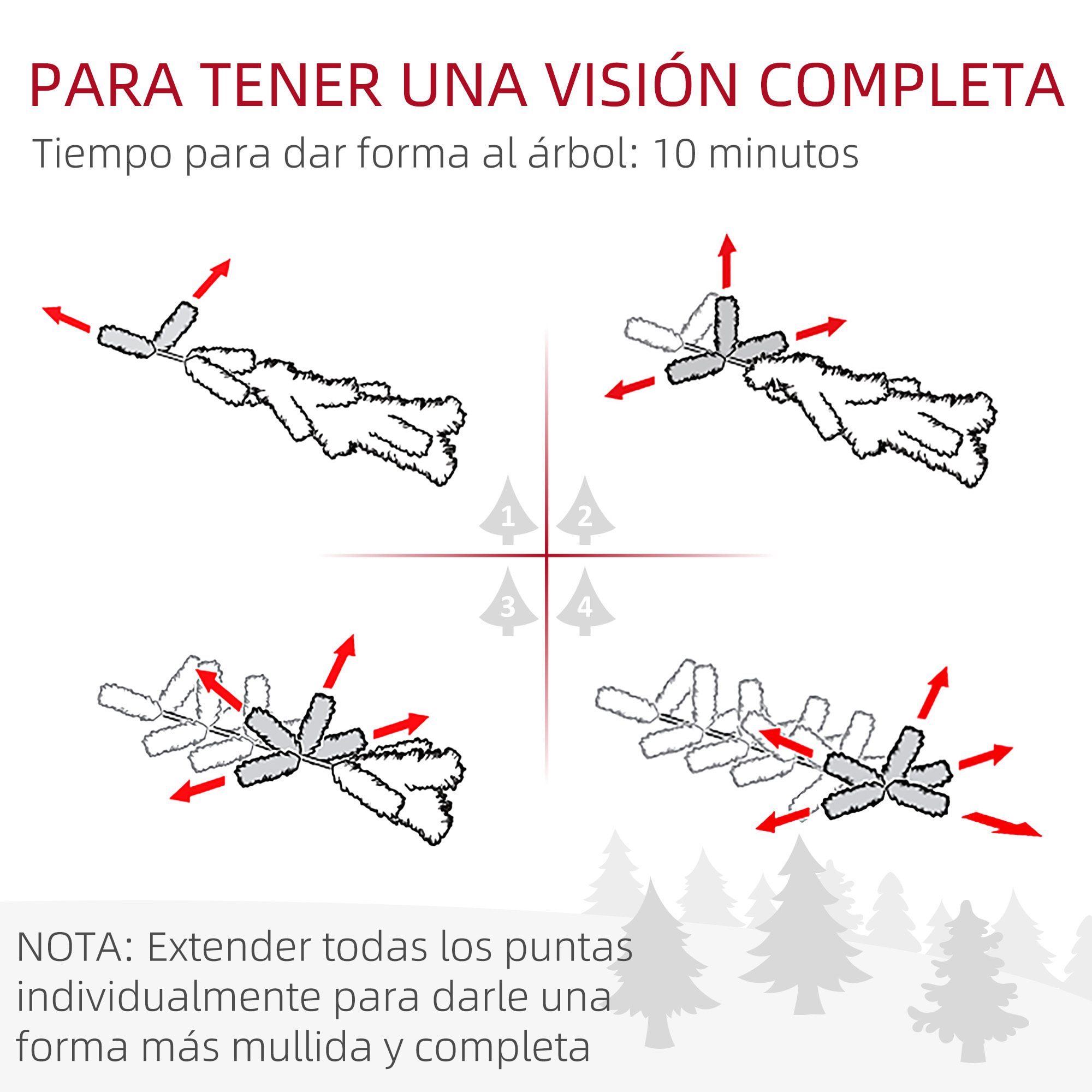 Árbol de Navidad 150 cm Árbol de Navidad Artificial Nevado con 120 Luces LED 263 Ramas y Soporte de Metal Árbol de Navideño para Salón Verde y Blanco