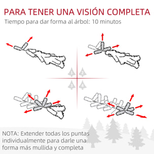 Árbol de Navidad 150 cm Árbol de Navidad Artificial Nevado con 120 Luces LED 263 Ramas y Soporte de Metal Árbol de Navideño para Salón Verde y Blanco