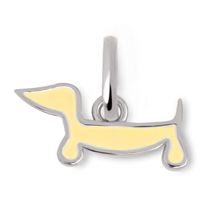 Charm Mini Perro Teckel Enamel Amarillo