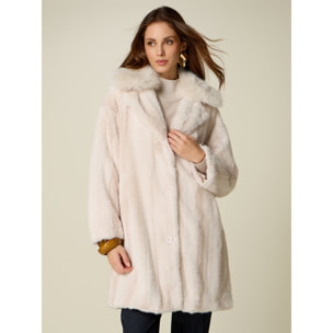 Oltre - Cappotto in tessuto peluche - Bianco