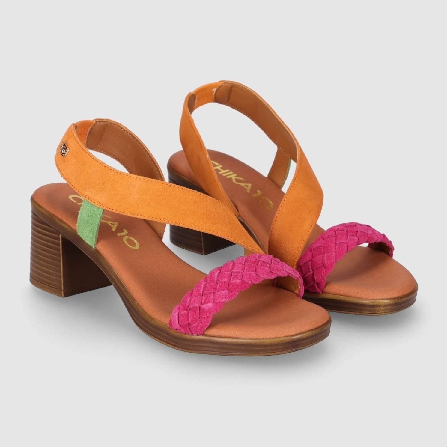 Sandalias de Serraje - Multicolor Multi - Tacón: 6 cm