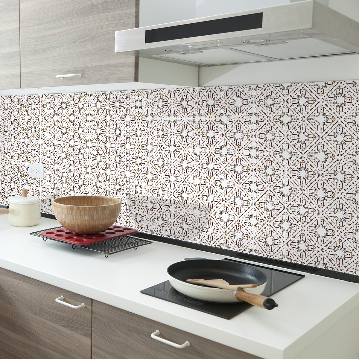 Stickers muraux - Sticker Mural Carrelage adhésif Cuisine Salle de Bain - 30 STICKERS CARRELAGES AZULEJOS LUCREZIA