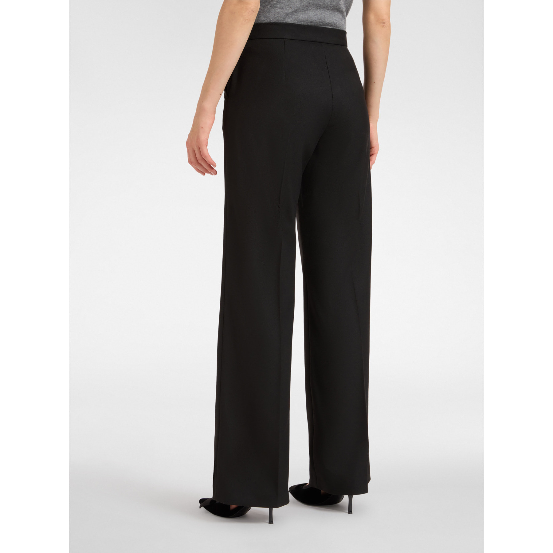 Elena Mirò - Pantaloni maschili in flanella - Nero