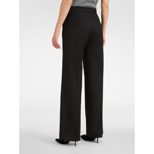 Elena Mirò - Pantaloni maschili in flanella - Nero