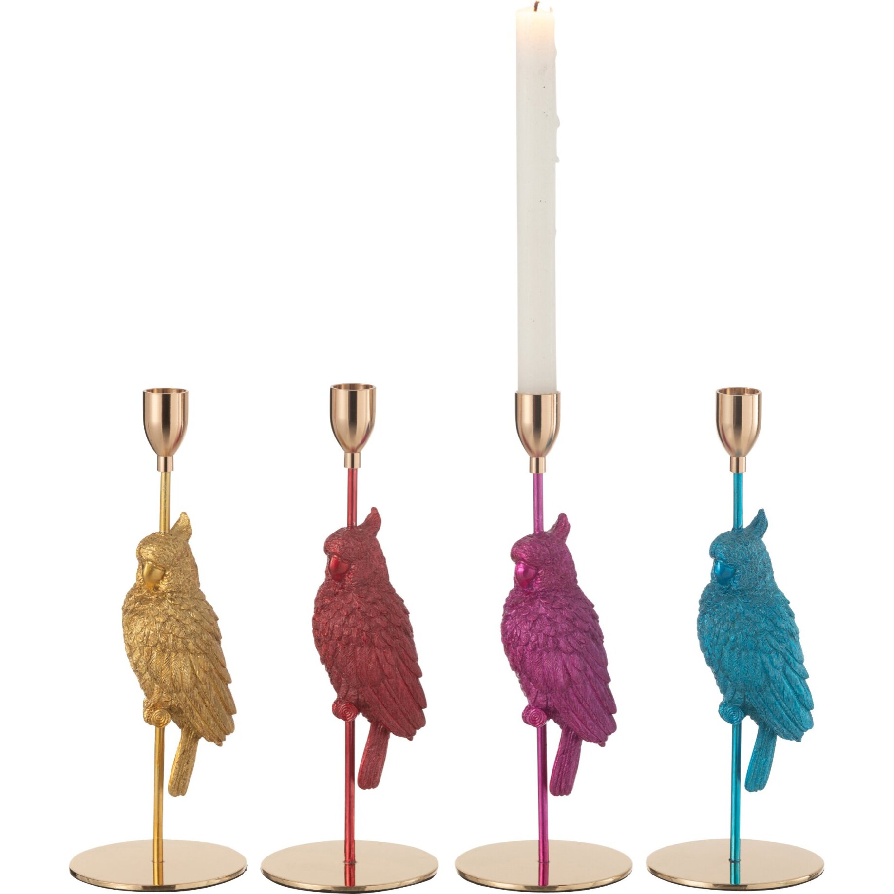 J-Line chandelier Oiseau - polyrésine - mix - 4 pcs