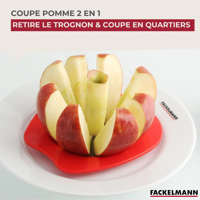 Coupe pomme en 8 morceaux couleur aléatoire Fackelmann Colors Edition