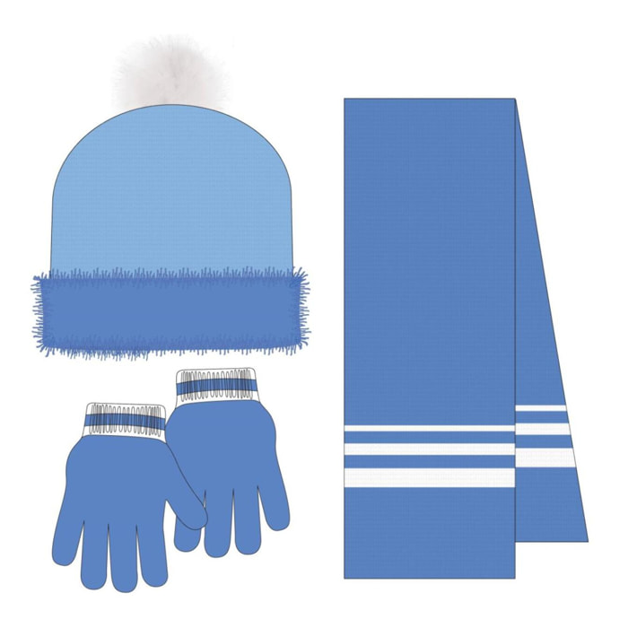 Conjunto gorro, guantes y tubo de cuello infantil "Frozen"