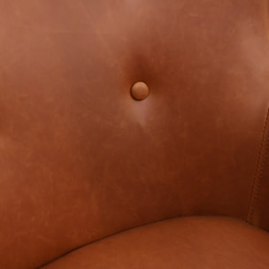 Fauteuil Helsinki Pu Marron