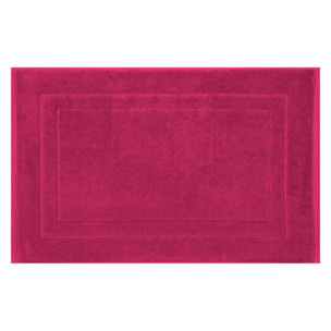 Tapis de bain pur coton 900 g/m² uni rose Elea fuchsia