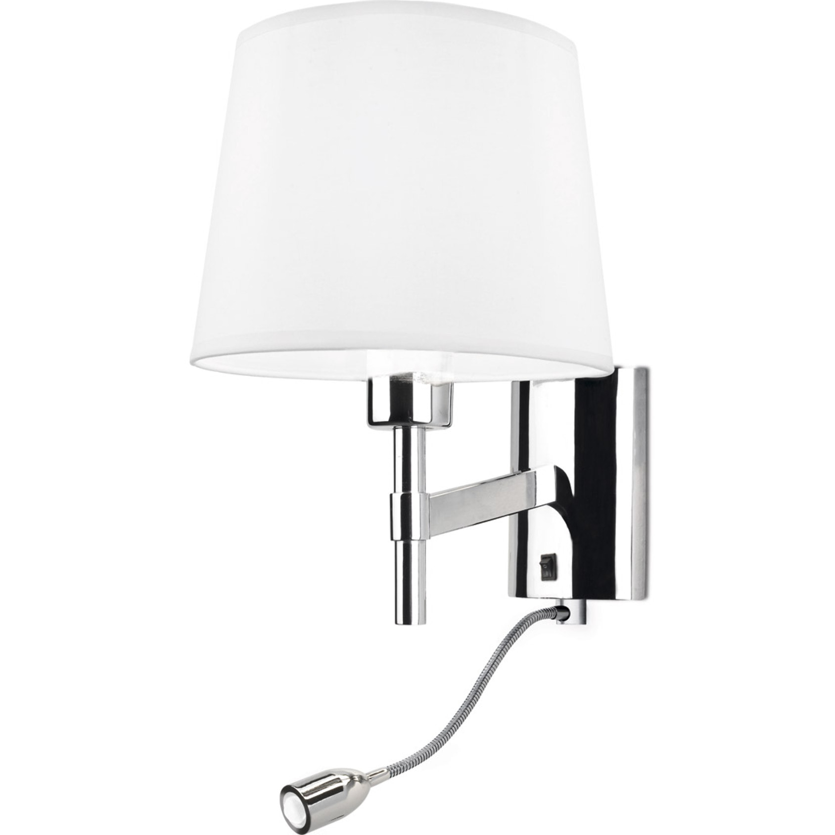 LEDS C4 APLIQUE BRISTOL LED 2.2 BLANCO CÁLIDO - 3000K CROMO. PANTALLA NO INCLUIDA.