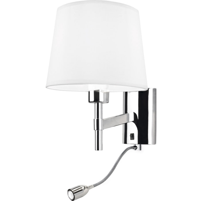 LEDS C4 APLIQUE BRISTOL LED 2.2 BLANCO CÁLIDO - 3000K CROMO. PANTALLA NO INCLUIDA.