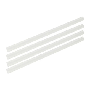 Lot de 8 pailles transparentes et réemployables en plastique 20 cm Fackelmann Bar Concept