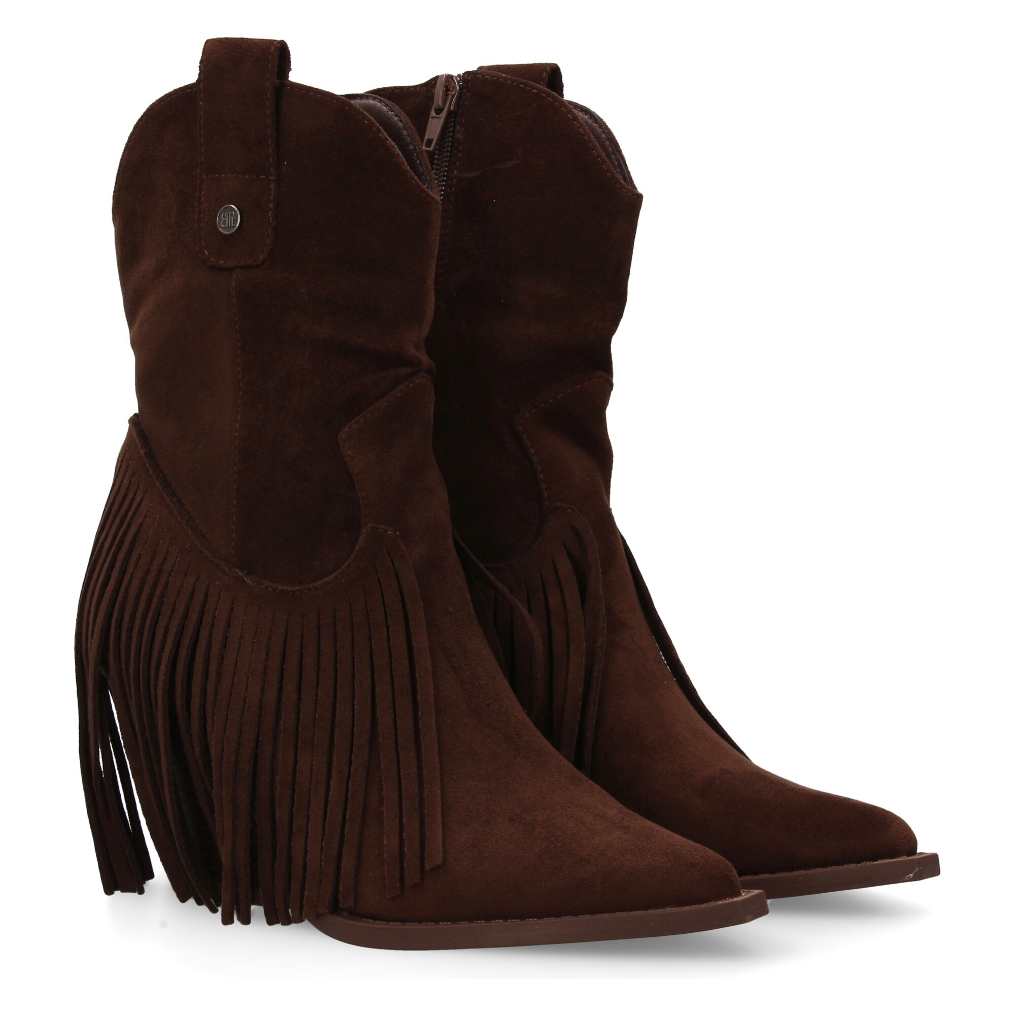 Botin mujer con flecos estilo cowboy