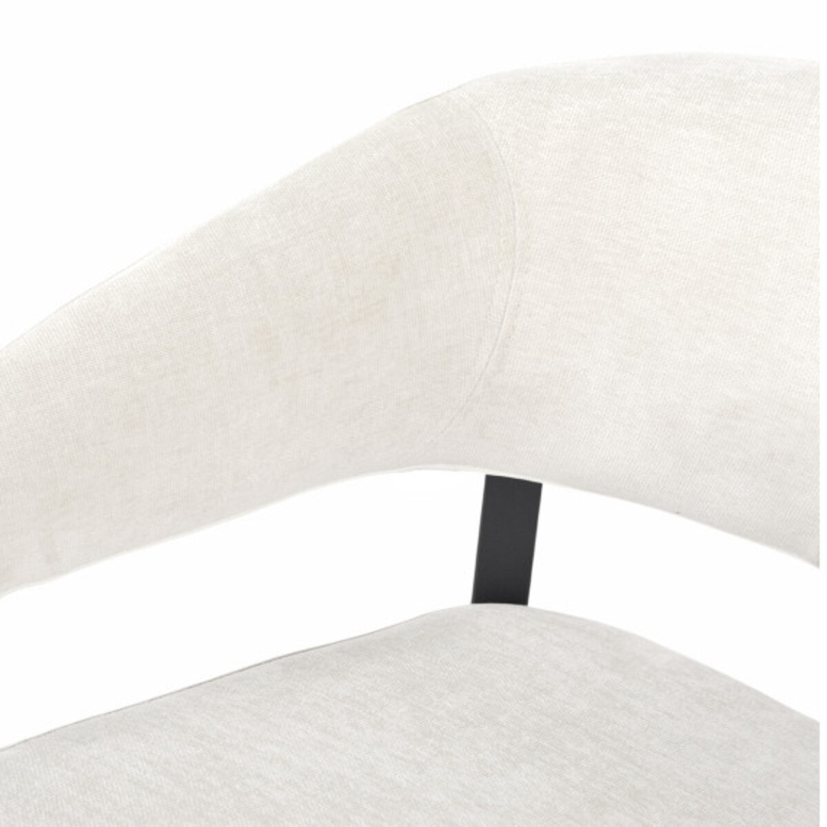 Chaise avec accoudoirs en tissu et structure en métal - ARNOLD