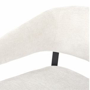 Chaise avec accoudoirs en tissu et structure en métal - ARNOLD