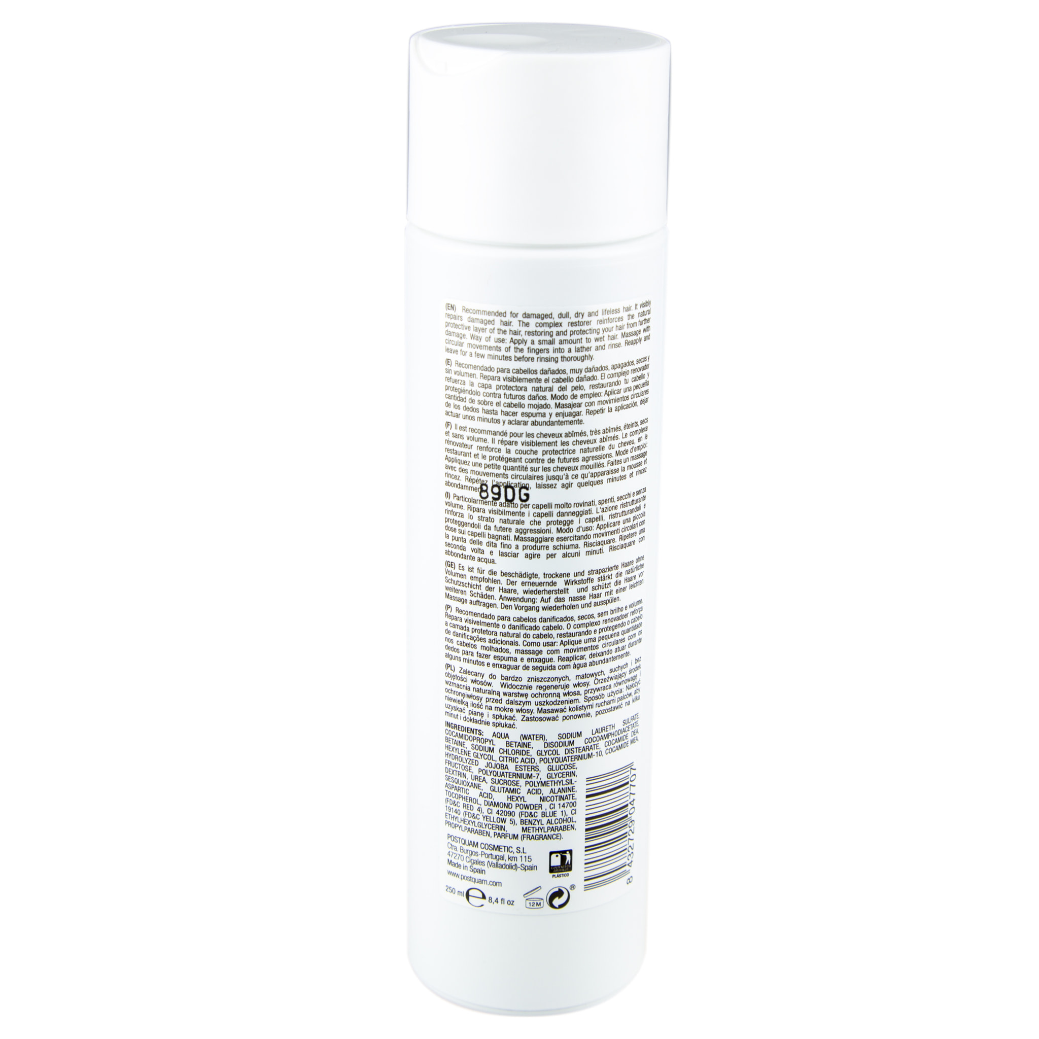 Shampoing diamond anti-vieillissement capillaire pour cheveux ternes, secs et abimés250 ml.