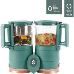 Mixeur Cuiseur Bébé BABYMOOV Nutribaby Glass Green