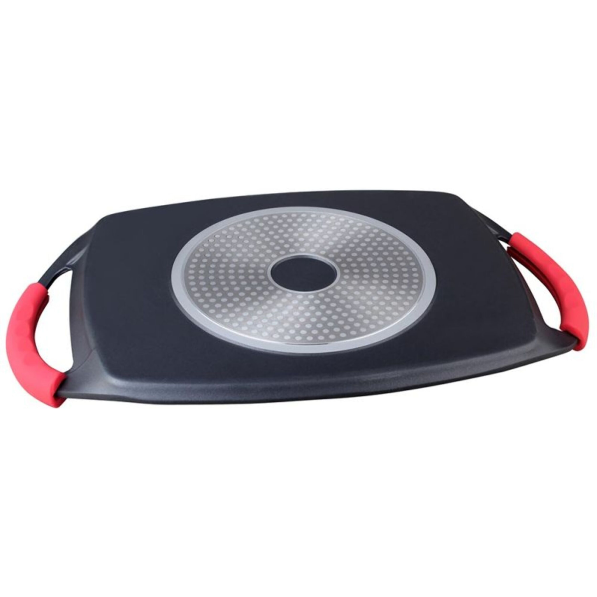 Plaque de cuisson antiadhésive avec revêtement en marbre et poignées amovibles en silicone 47*29cm Herzberg HG-7047-GP