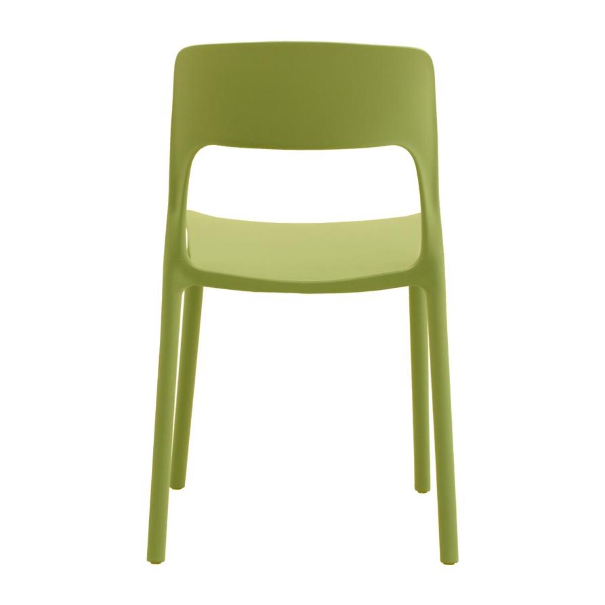 Set di 4 sedie SOUTH BEACH in polipropilene verde oliva