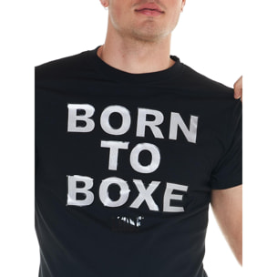 T-shirt da uomo stampa "Born to boxe" Sporty