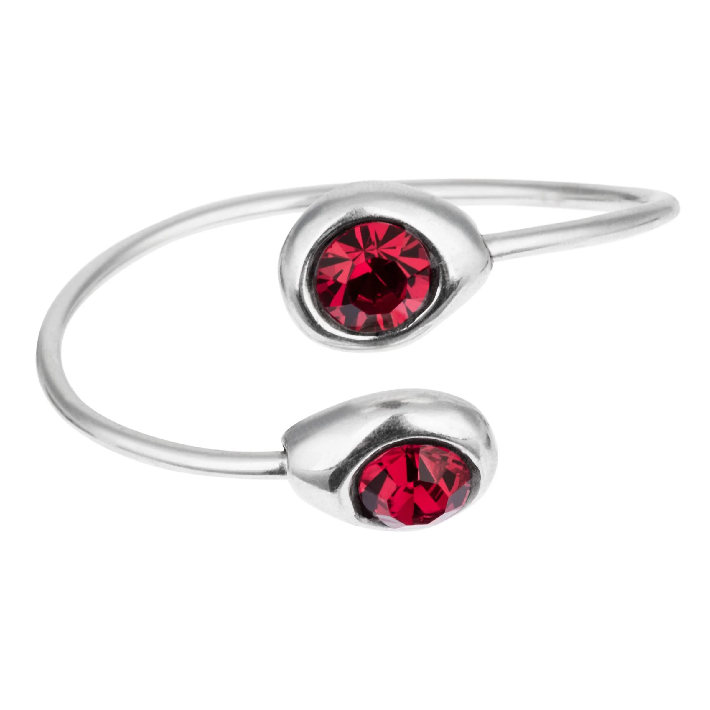 Pulsera Aro con Swarovski en Rojo