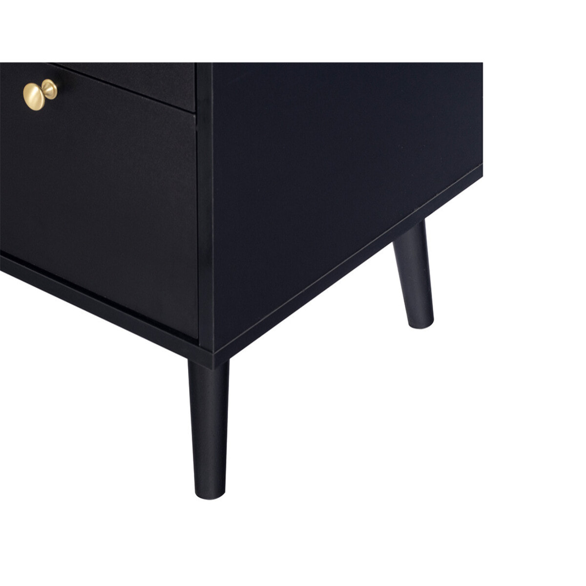 Goto - commode - noir et cannage - 80 cm - Noir
