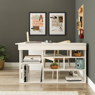 Bureau d'angle 120x130cm avec rangements blanc BRUGUES