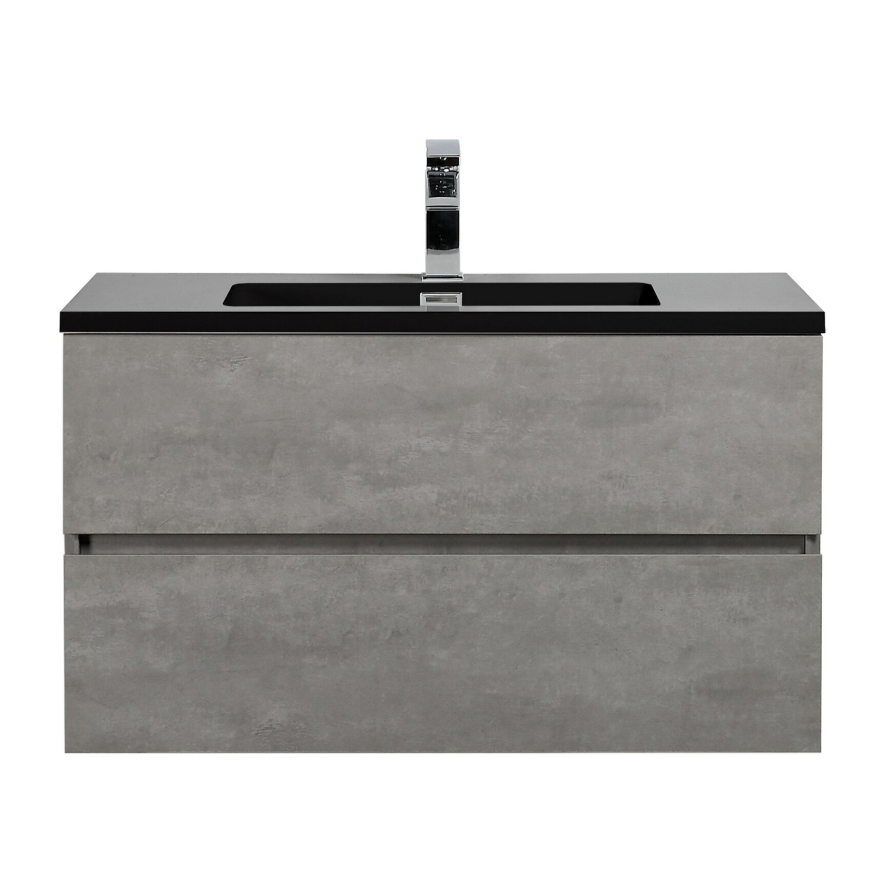 Tomasucci Meuble de salle de bain WILLY CIMENT NOIR 90