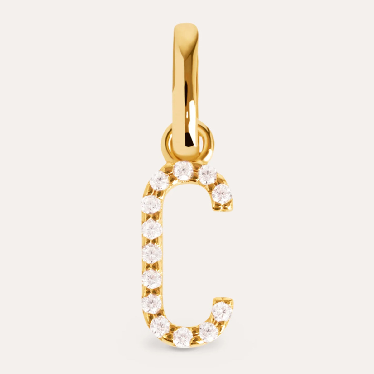 Charm Letter Spark Plata Baño Oro