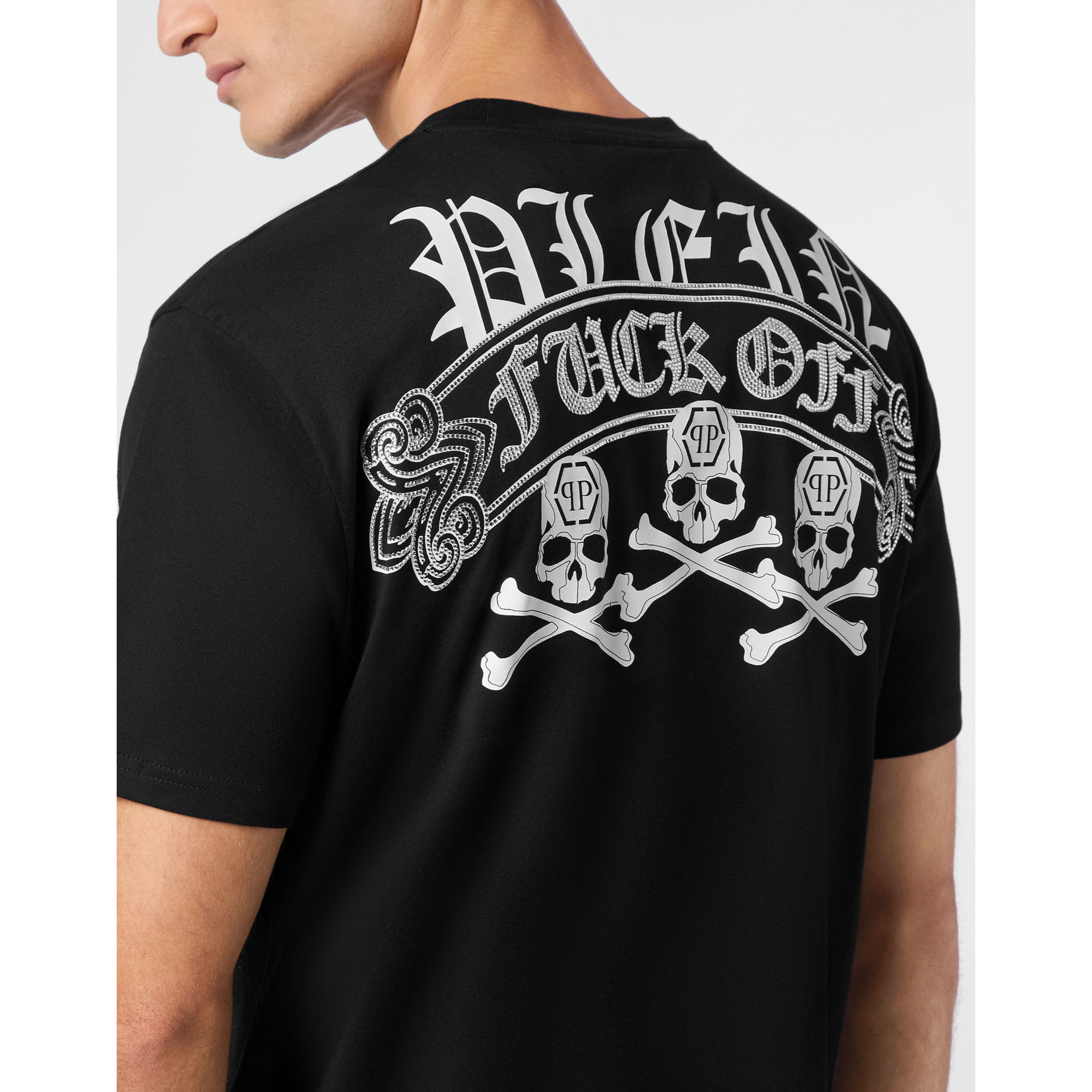 PHILIPP PLEIN T-Shirt Round Neck SKULL&BONES