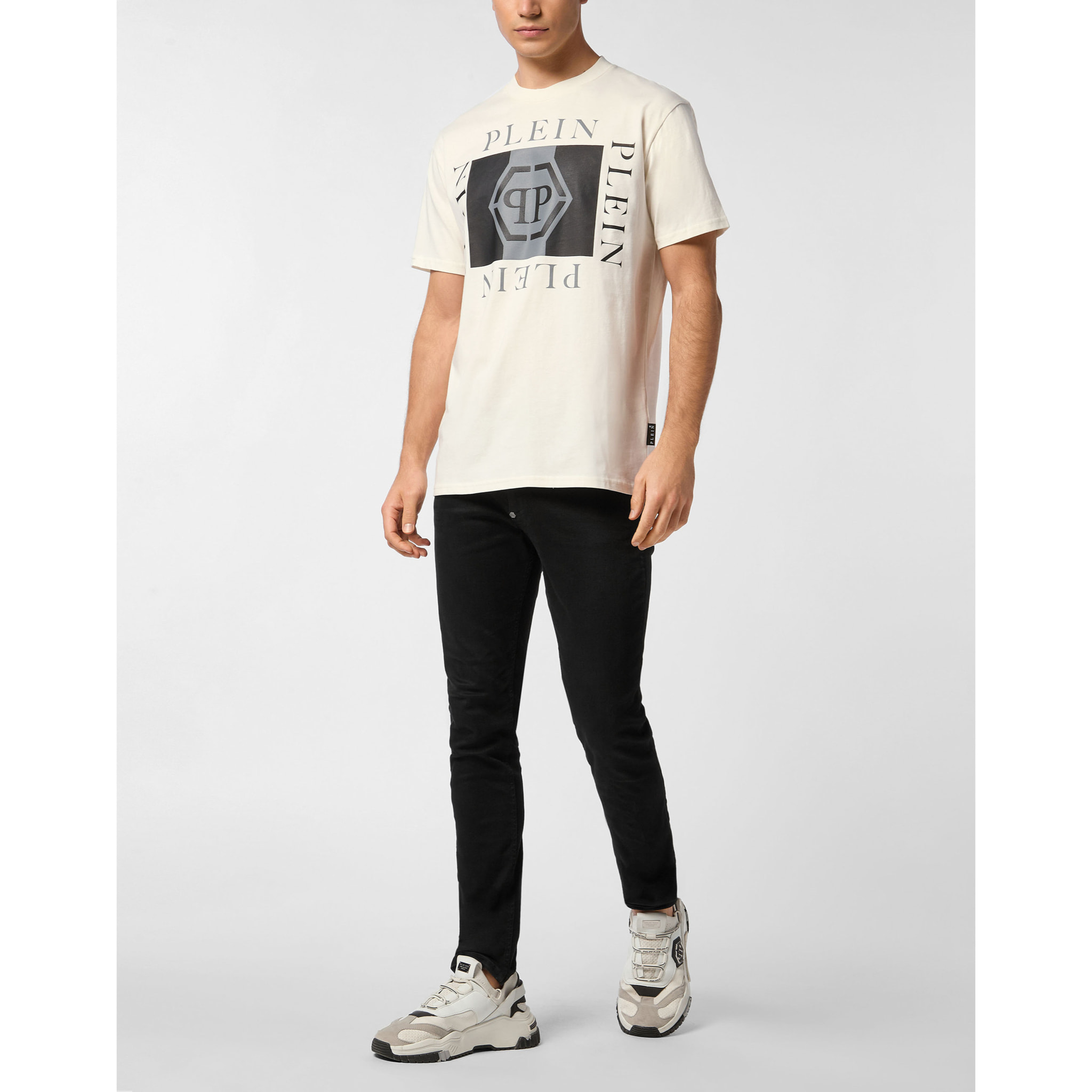 PHILIPP PLEIN T-Shirt Round Neck Ss HEXAGON