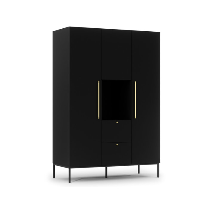 Felicia - armoire - noir - 135x200 cm - Noir