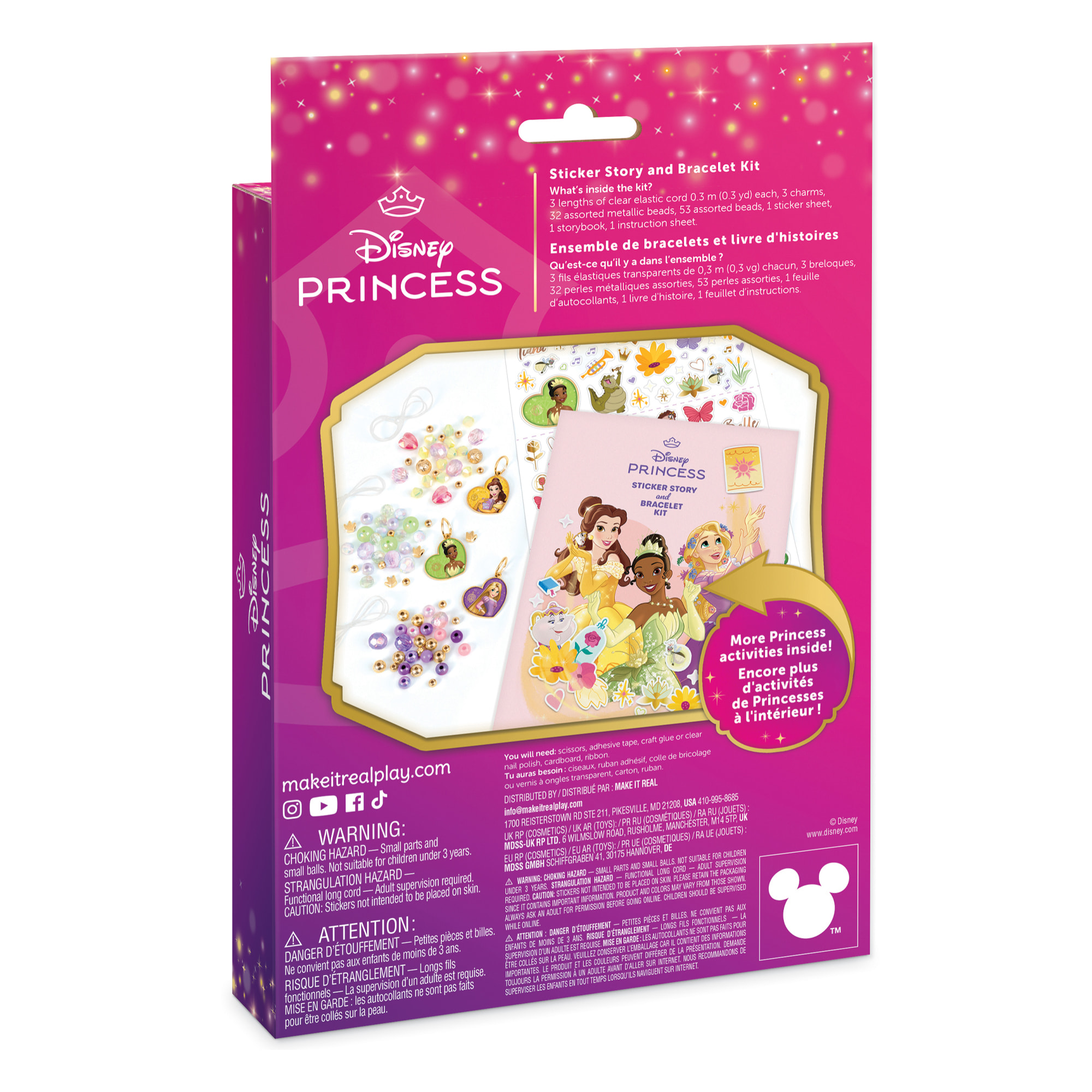 Disney - Principesse: Braccialetti e Storie con Adesivi