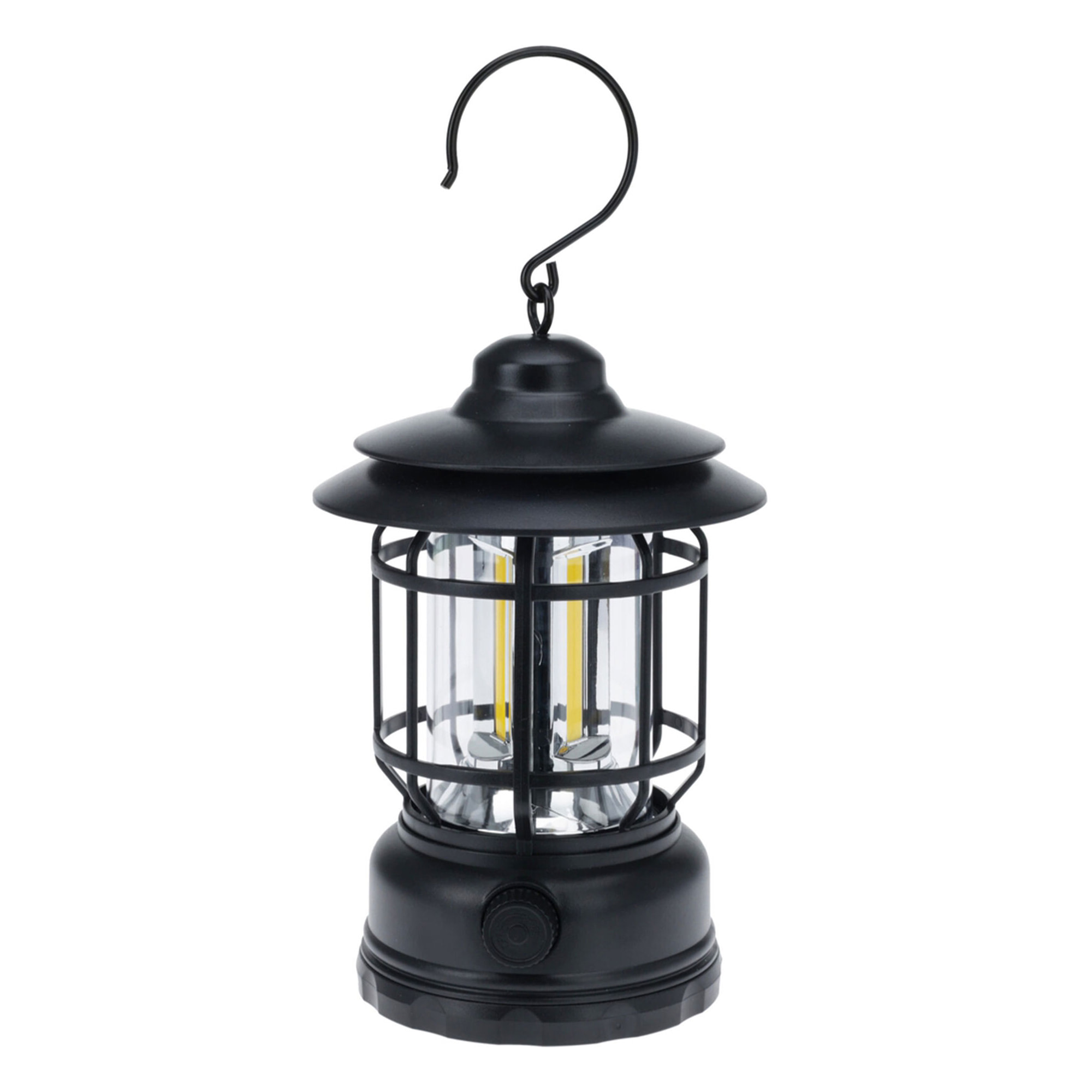 Well home luz de camping ø11,5x17,8cm con 3 bombillas y recargable por usb color negro