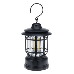 Well home luz de camping ø11,5x17,8cm con 3 bombillas y recargable por usb color negro