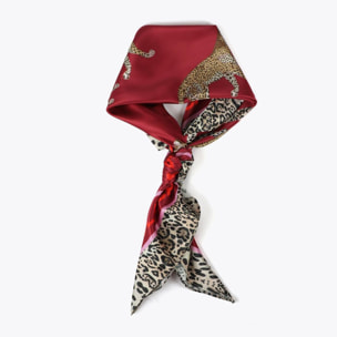 Foulard stampato LC e leopardi