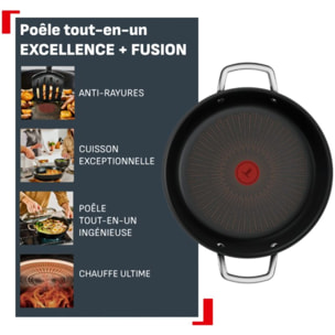 Sauteuse TEFAL 28cm Excellence + avec couvercle