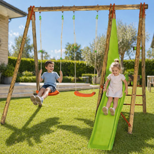 Balançoire en bois 2,30 m Topwood DANI - 4 enfants