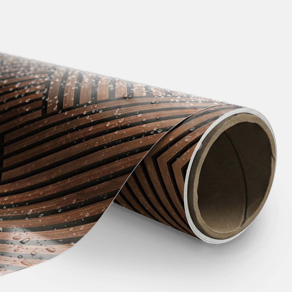 Rouleau revêtement adhésif vinyle au mètre - Sticker mural panneau de bois - FONCÉ MODERNE