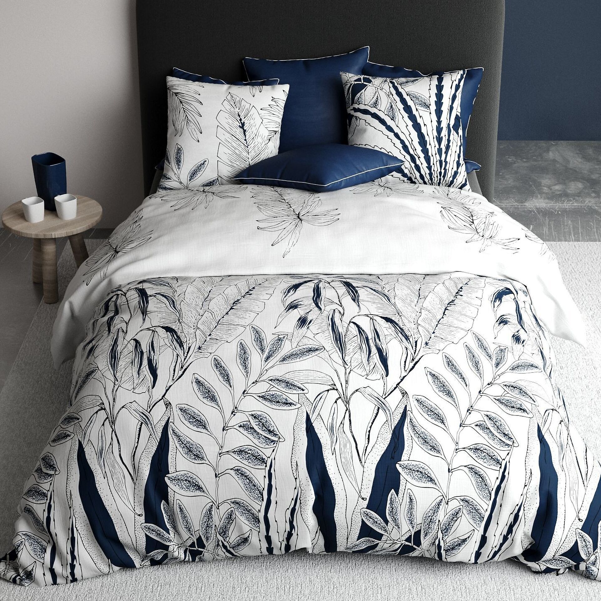 Parure De Drap 3pcs avec Drap Housse 90x190cm 100% Coton 57fils Zanzibar