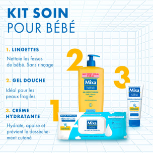 Lot de 12 - Mixa Bébé Lingettes au Lait de Toilette x80