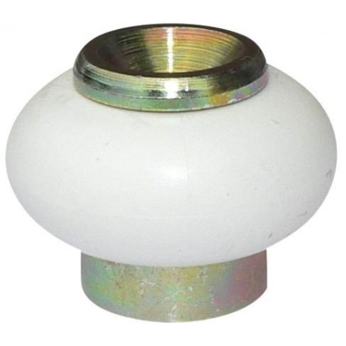 Butoir standard blanc souple axe central laitonné AVL sans vis - H.22 mm - BB41622LV