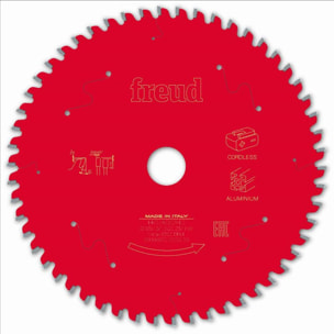 Lame pour scie circulaire portative sans fil FREUD - Ø165 1,8/1,3 AL20 Z54 TP 0° - F03FS10086 -FR07A002HC