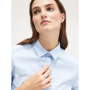 Motivi - Camicia in popeline a righe - Azzurro