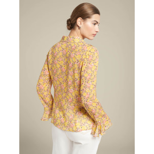 Elena Mirò - Camisa estampada de viscosa ecológica - Amarillo