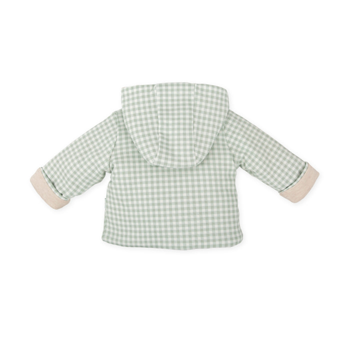 CHAQUETÓN CUADROS AGUAMARINA - Aguamarina