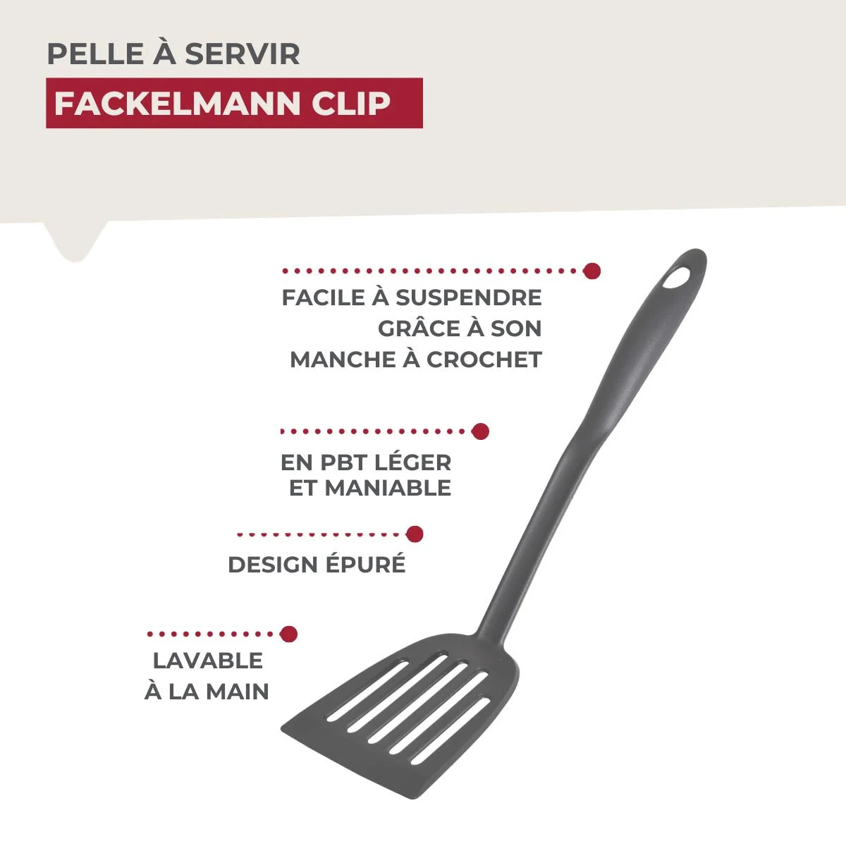 Pelle à servir 33 cm Fackelmann CLIP